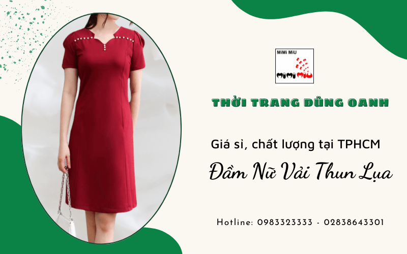 đầm nữ vải thun lụa