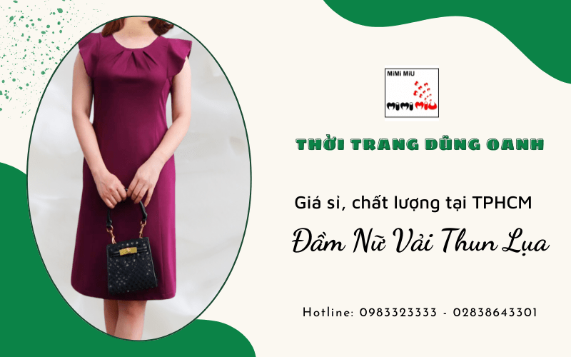 đầm nữ vải thun lụa