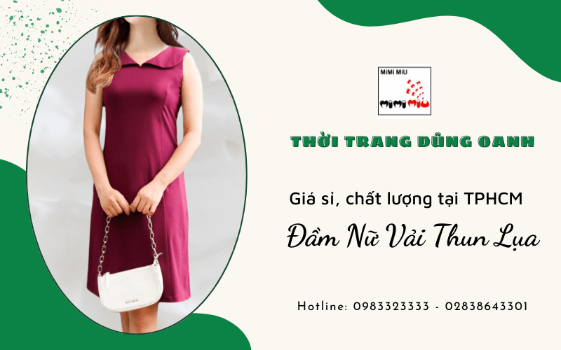 đầm nữ vải thun lụa